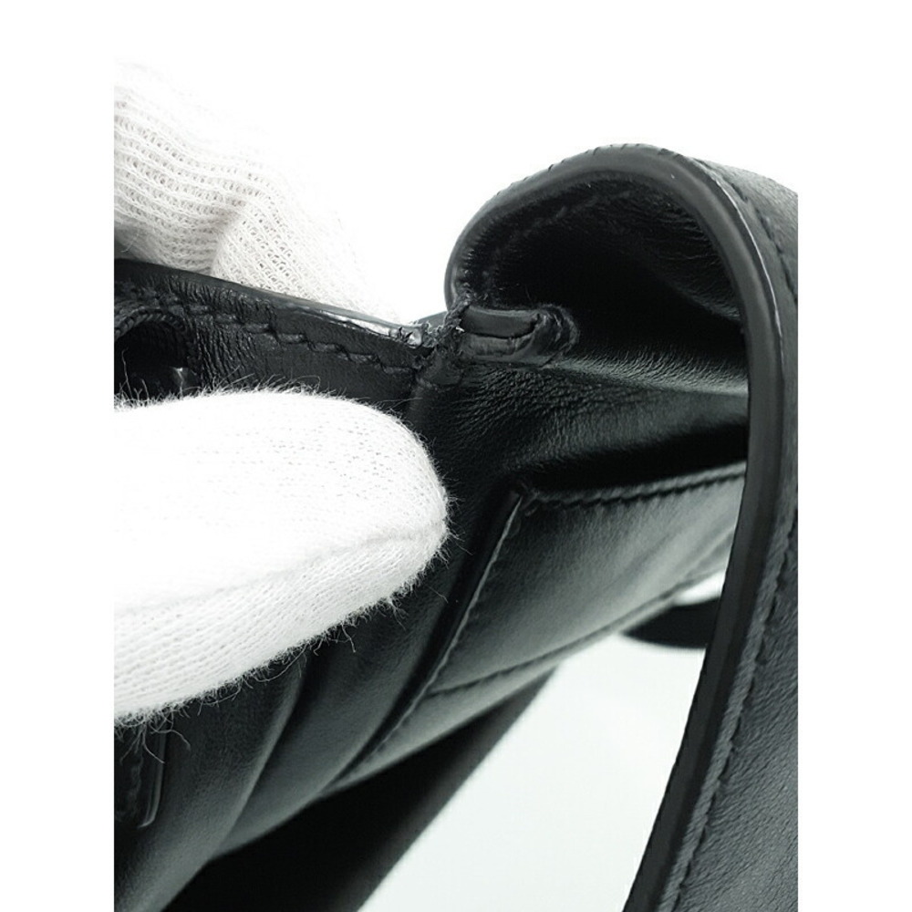 Prada leather shoulder bag Saffiano Leather Flap Black - Picture 4 of 9